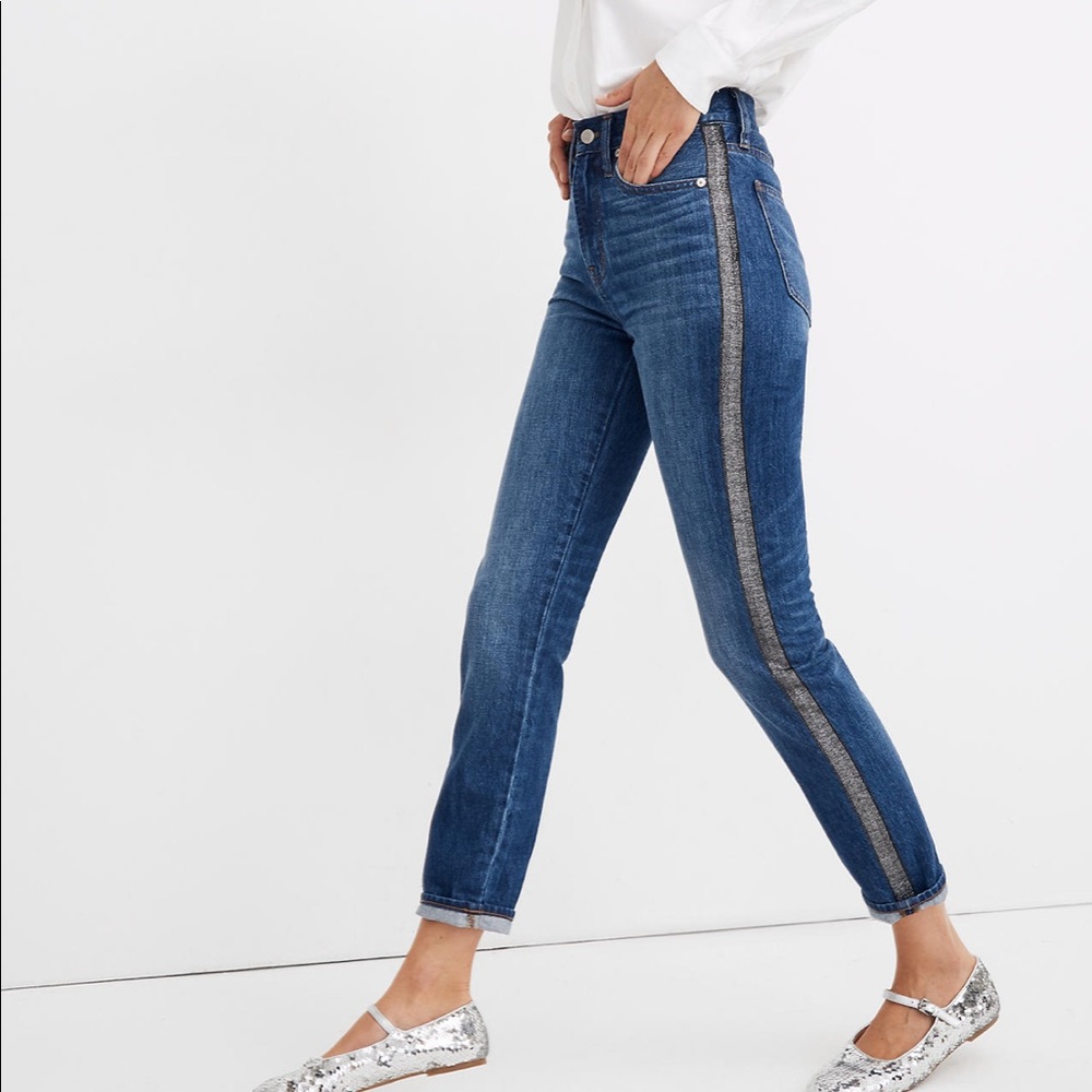 Madewell  Vintage Jean: Metallic Tuxedo Stripe